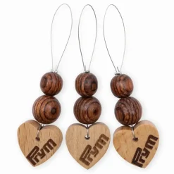 Prym Maschenmarkierer Herz Holz 3 Stück 4,5x7,6cm