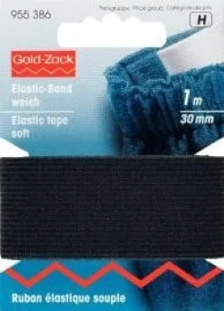Prym 1m Elastic Band Gummiband weich 30 mm schwarz