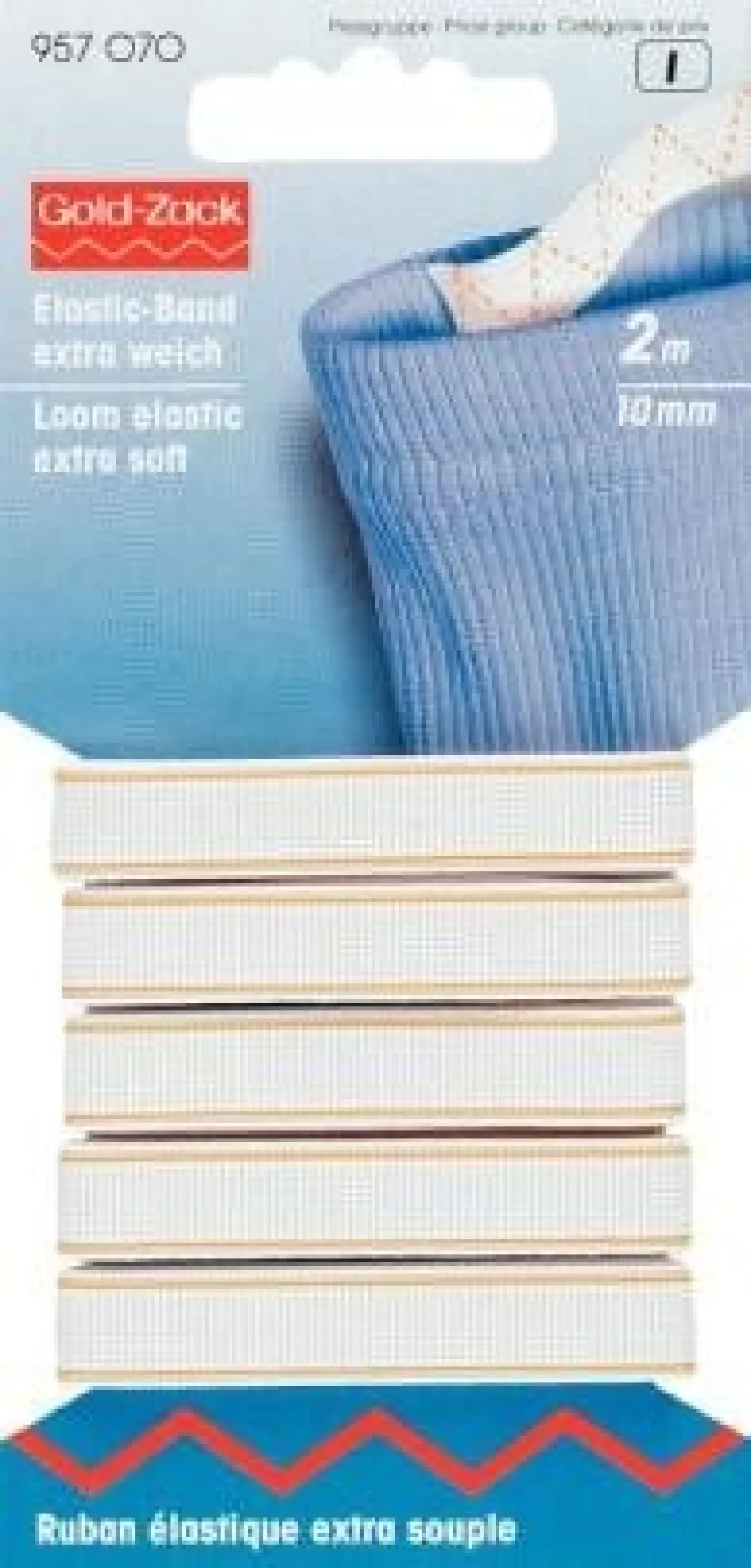 Prym 2m Elastic Band Gummiband extra weich 10mm weiß