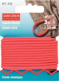 Prym 3m Elastic Kordel Gummiband 2,5 mm rot