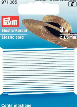 Prym 3m Elastic Kordel Gummiband 1,5 mm weiß