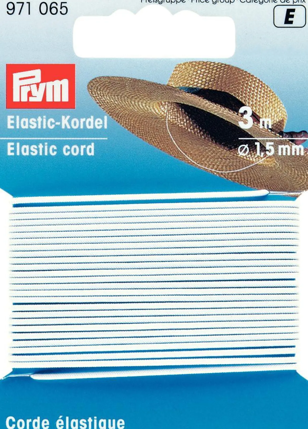 Prym 3m Elastic Kordel Gummiband 1,5 mm weiß