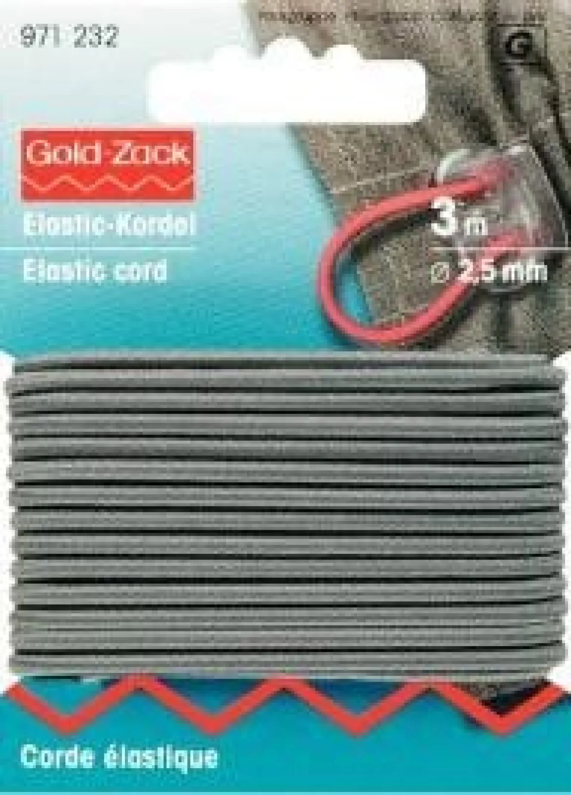 Prym 3m Elastic Kordel Gummiband 2,5mm grau