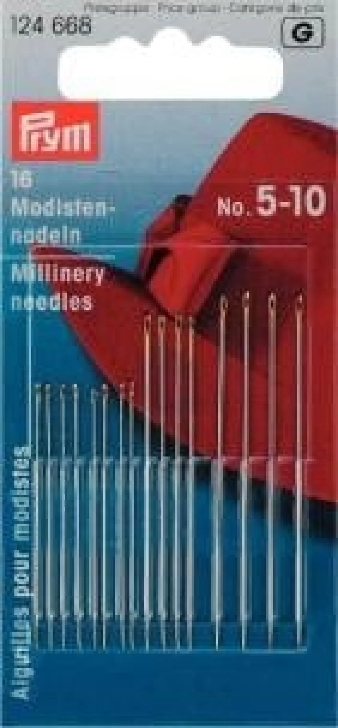 Prym 16 Modistennadeln No.5-10 silberfarbig