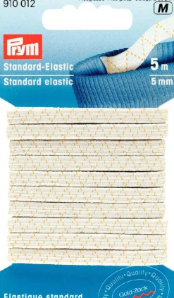 Prym 5m Standard Elastic Gummiband 5mm rohweiß