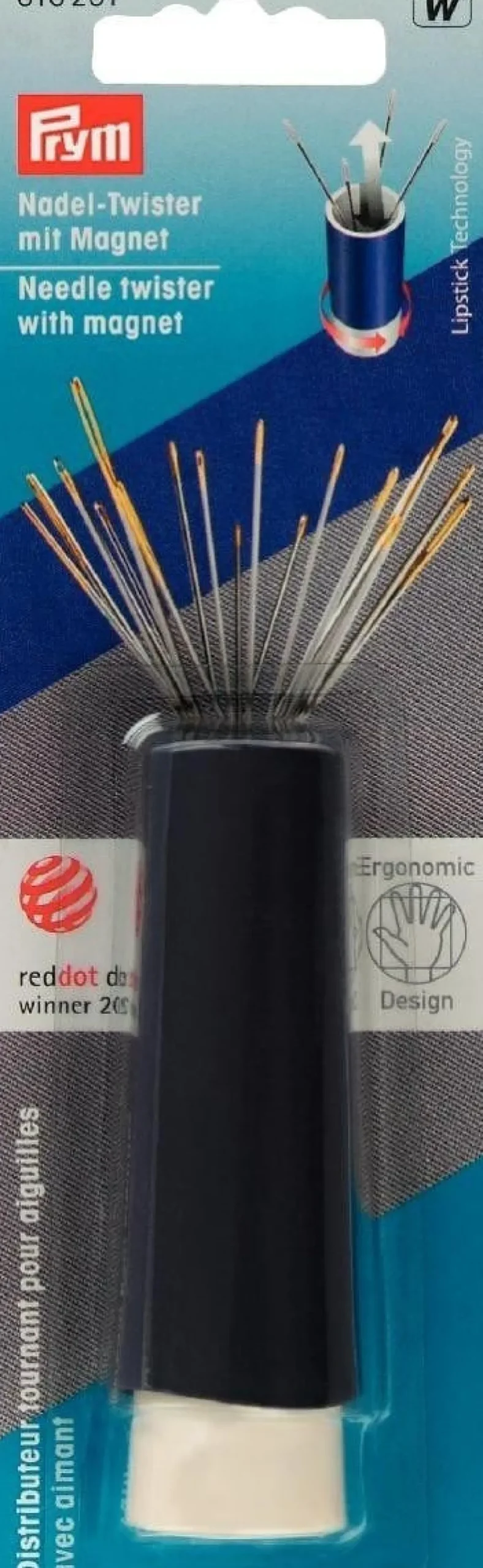 Prym Nadel Twist blau Magnet Kunststoff 8,5x2,5cm