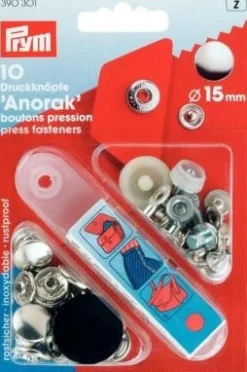 Prym NF-Druckknopf ANORAK MS silberfarbig 15 mm