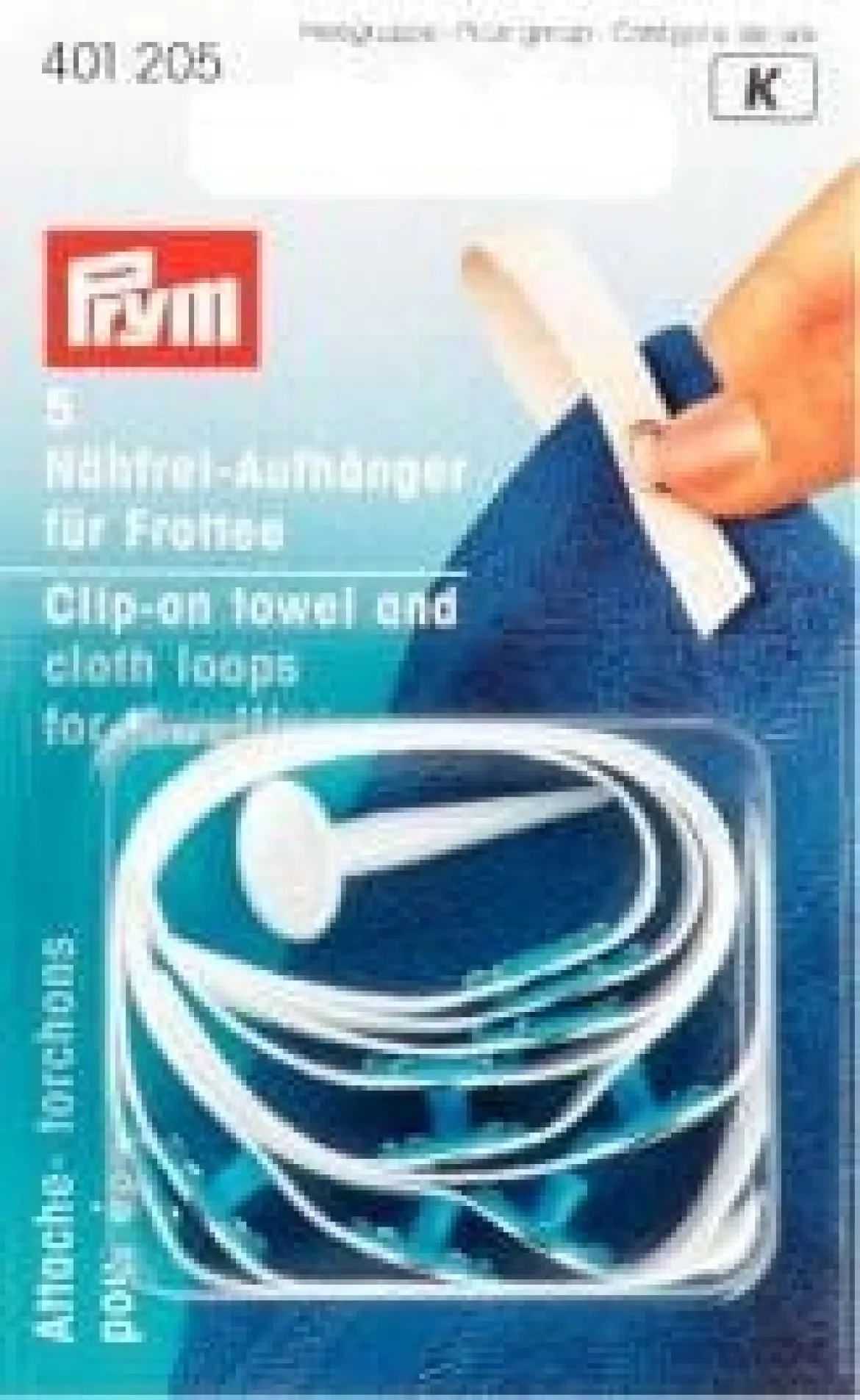 Prym Nähfrei Aufhänger für Frottee weiß