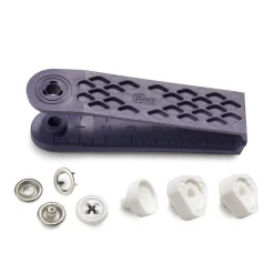 Prym Nähfrei Druckknopf Jersey Annähoptik weiß Fadenfarbe schwarz 7 Stück 12mm