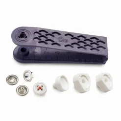Prym Nähfrei Druckknopf Jersey Annähoptik weiß Fadenfarbe rot 7 Stück 12mm