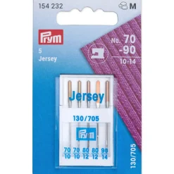 Prym 5 Nähmaschinennadeln 130/705 JERSEY 70-90