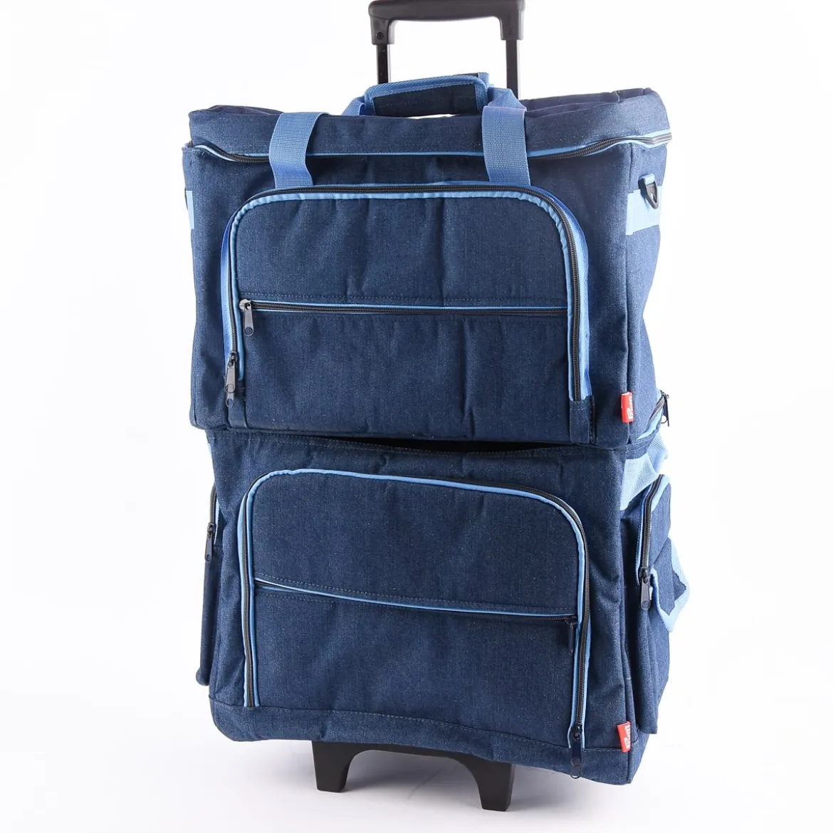 Prym Nähmaschinen Trolley Tasche Jeans blau 44x22x36cm