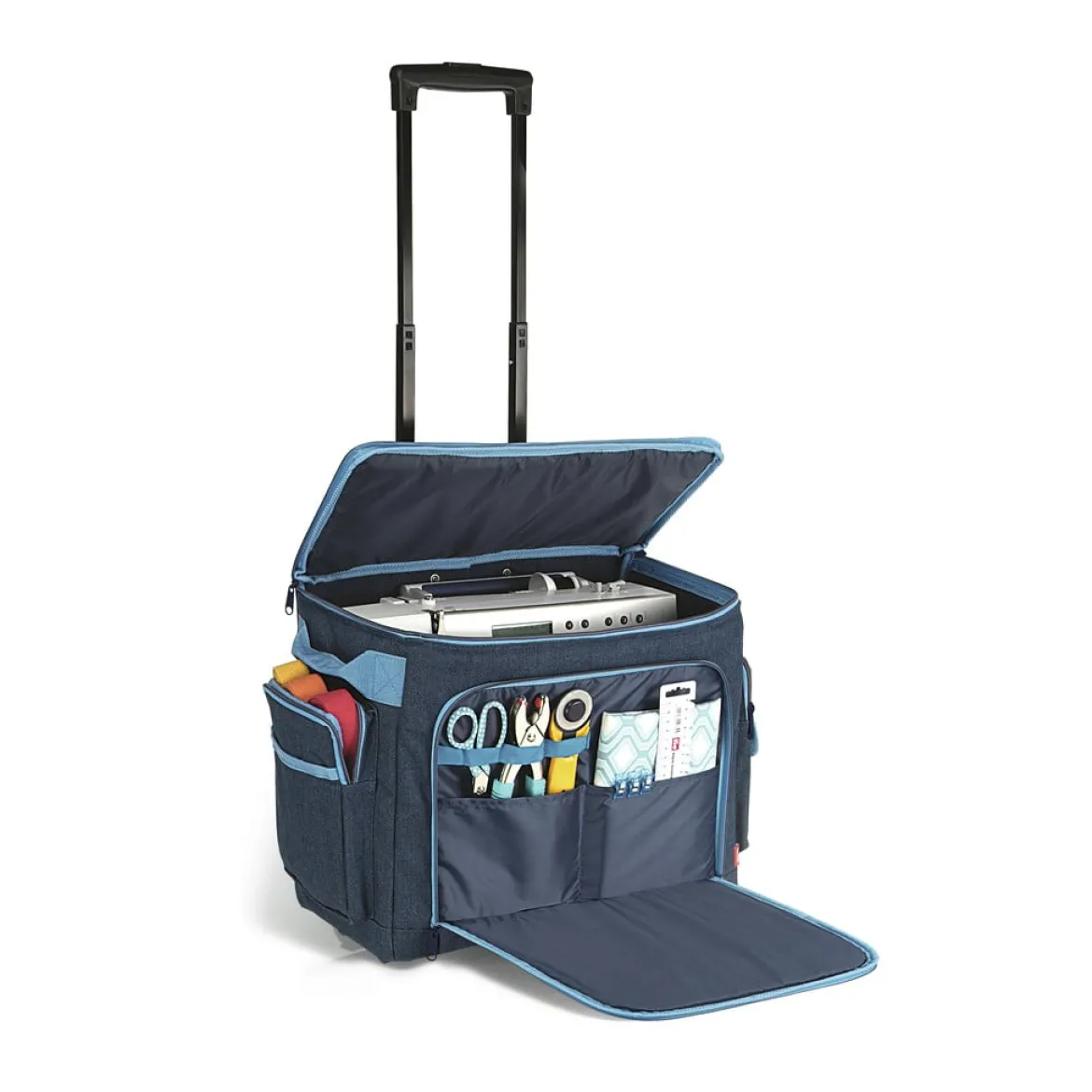 Prym Nähmaschinen Trolley Tasche Jeans blau 44x22x36cm
