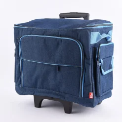 Prym Nähmaschinen Trolley Tasche Jeans blau 44x22x36cm