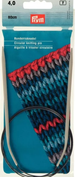 Prym Rundstricknadeln ALU grau Länge: 80cm Ø4mm