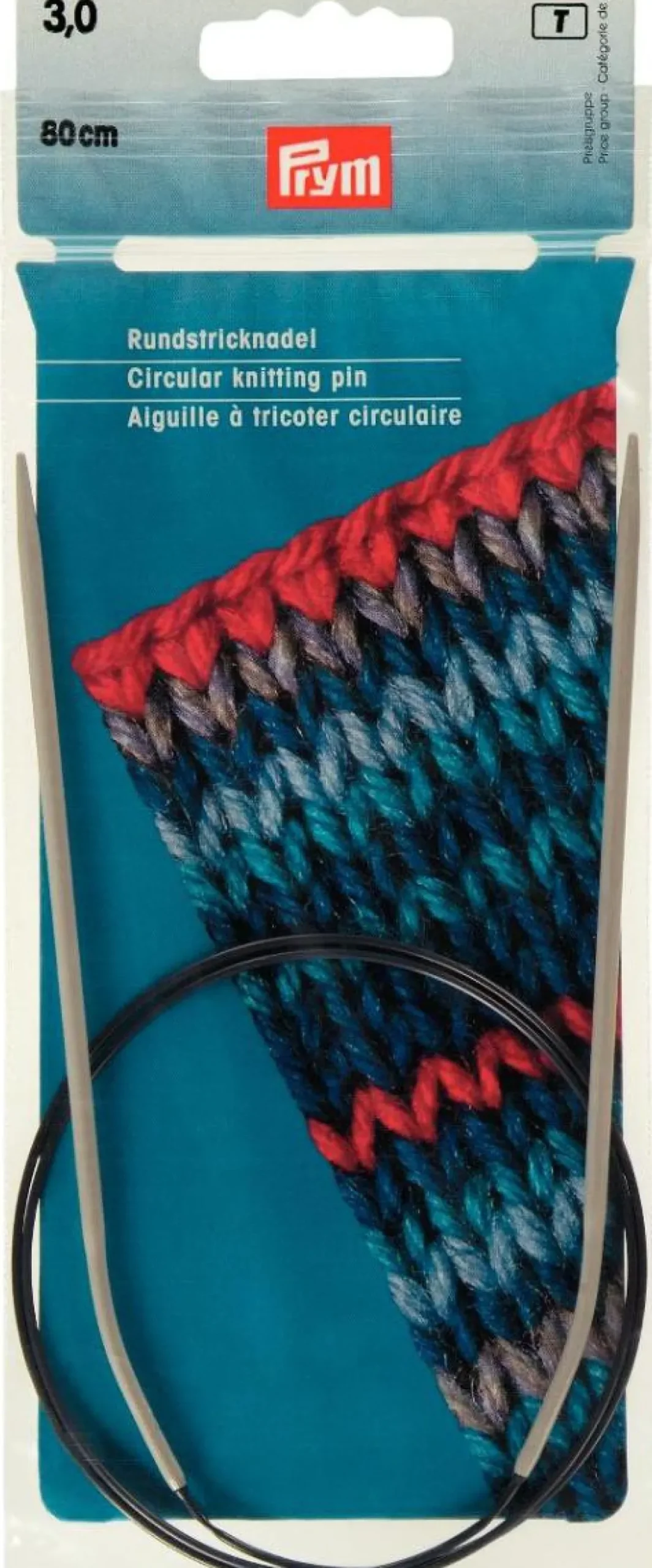 Prym Rundstricknadeln ALU grau Länge: 80cm Ø3mm