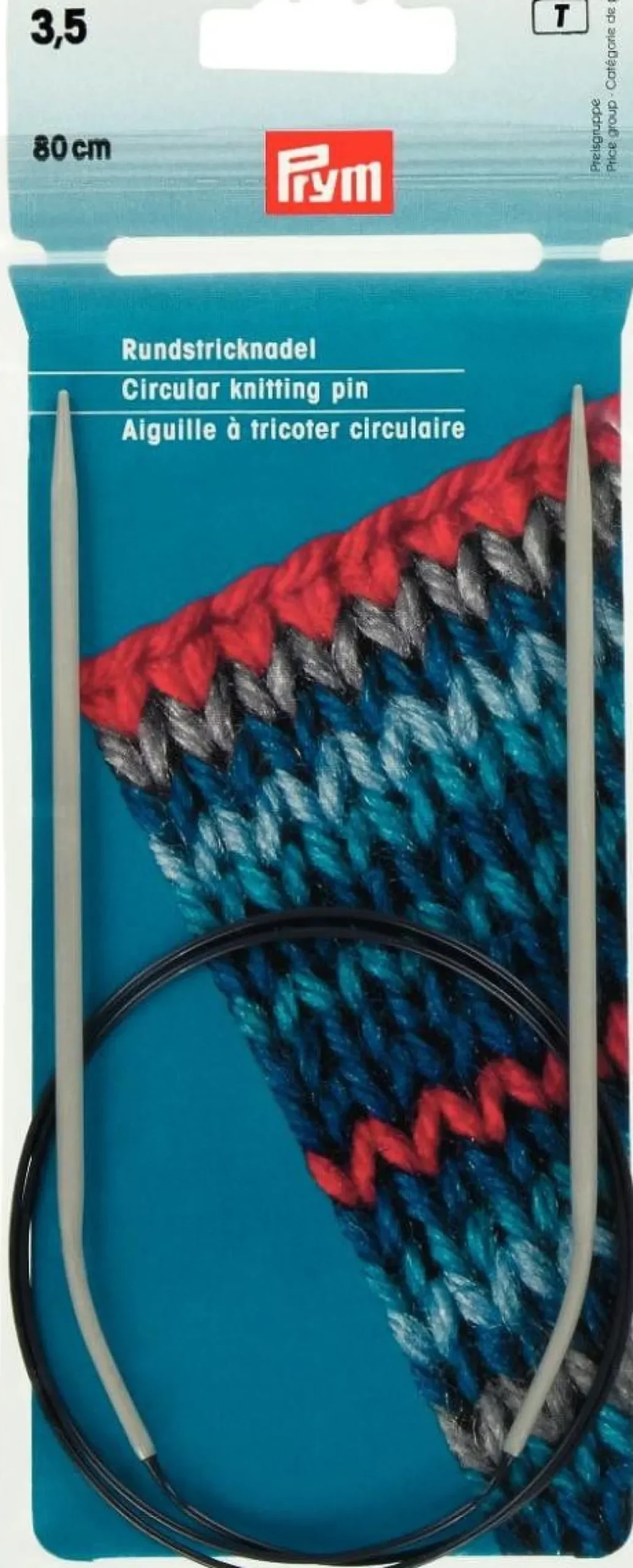 Prym Rundstricknadeln ALU grau Länge: 80cm Ø3,5mm