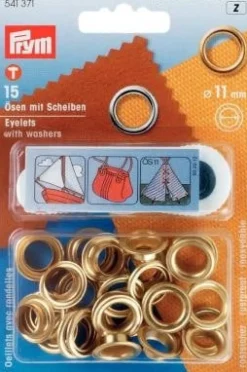 Prym Ösen und Scheiben MS goldfarbig 11,0 mm
