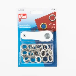 Prym Ösen und Scheiben MS silberfarbig 11,0 mm