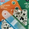 Prym Ösen und Scheiben MS silberfarbig 8,0 mm