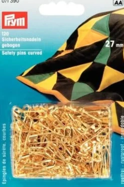 Prym 120 Sicherheitsnadeln MS1 goldfarbig gebogen 27mm
