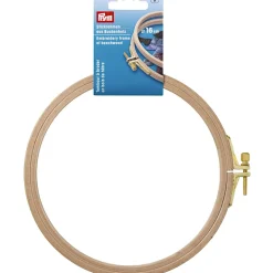 Prym Stickrahmen rund aus Buchenholz mit Messing Verstellschraube 16cm