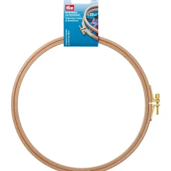 Prym Stickrahmen rund aus Buchenholz mit Messing Verstellschraube 22cm