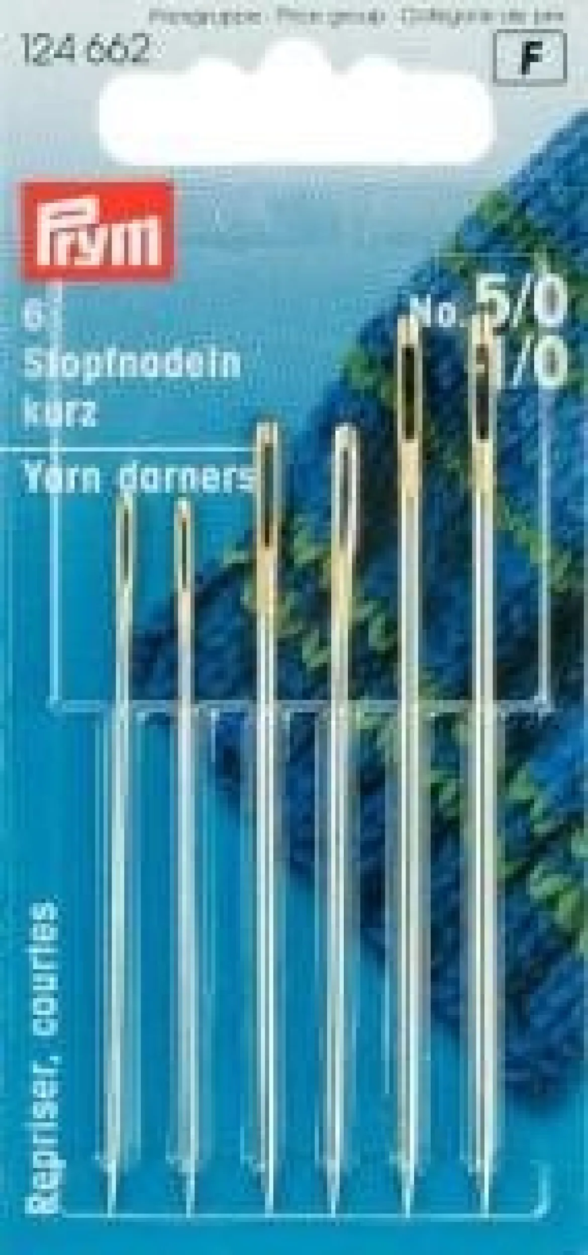 Prym 6 Stopfnadeln kurz ST 5/0-1/0 silberfarbig