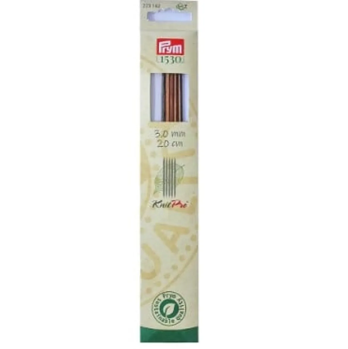 Prym Strumpfstricknadeln aus Holz Natural 5 Stück 20cm Ø3,0mm