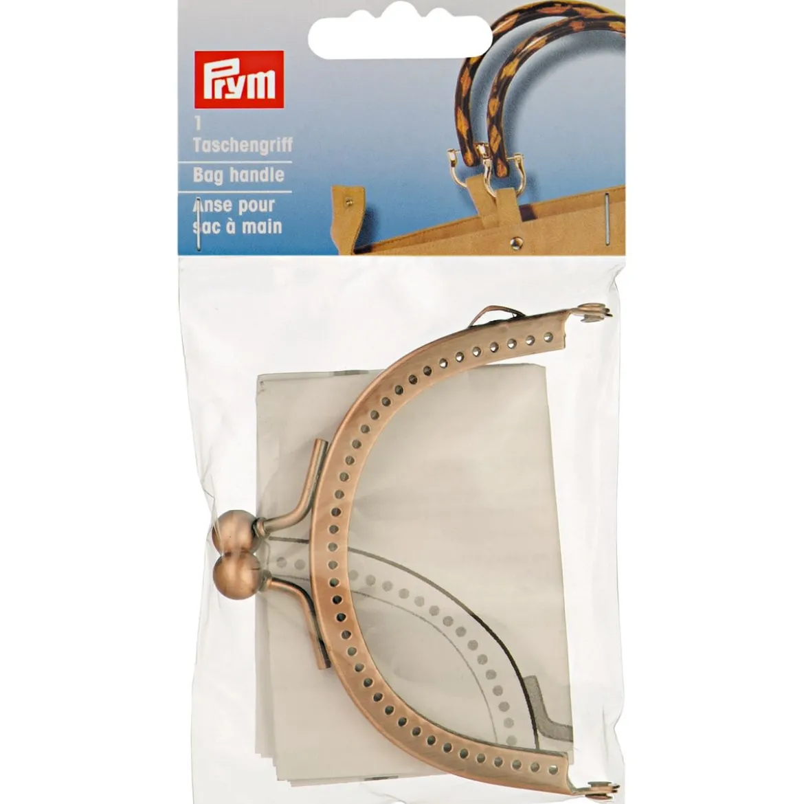 Prym Taschenverschluss Olivia Metall kupferfarbig 8,5x7cm
