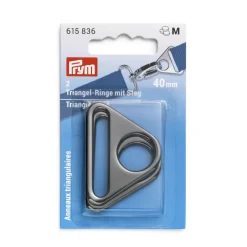Prym Triangel-Ringe mit Steg gunmetal 40mm