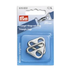 Prym Triangel-Ringe mit Steg silberfarbig 25mm