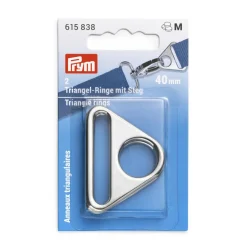 Prym Triangel-Ringe mit Steg silberfarbig 40mm