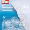 Prym 18 Wäscheknöpfe Polyester 15mm transparent