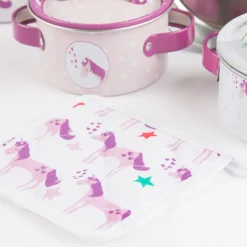 Puppentopfset Kinder-Kochset Kochgeschirr Einhorn 9teilig
