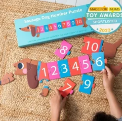 Puzzle Sausage Dog Zahlenpuzzle – Lernspielzeug für Kinder ab 3 Jahren