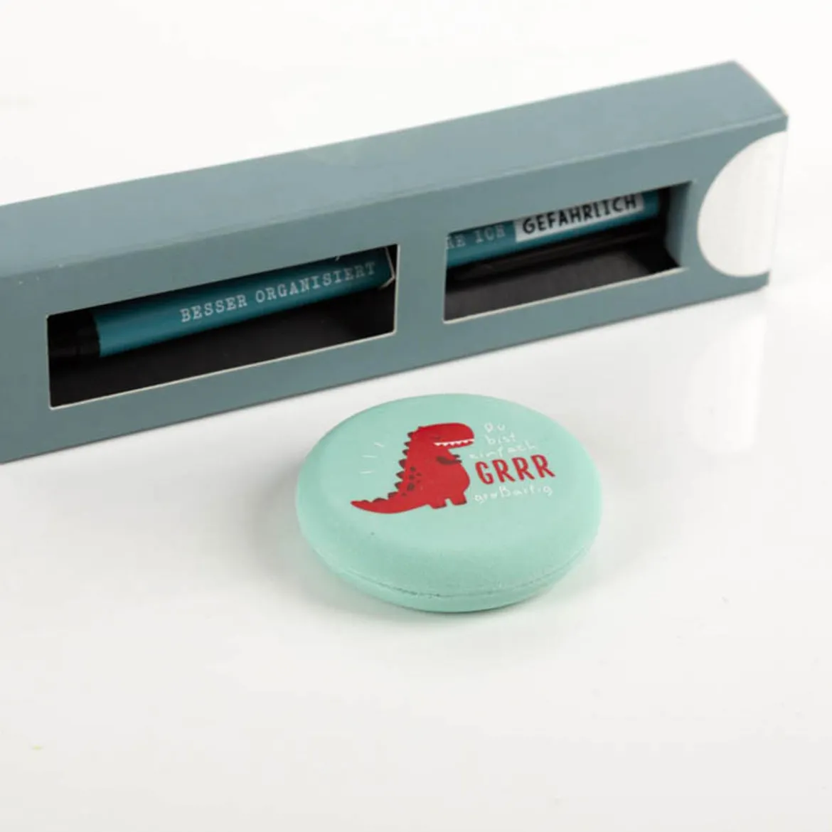 Radiergummi "GRRR..." Dino runder Radiergummi 5,5cm von Grafik Werkstatt