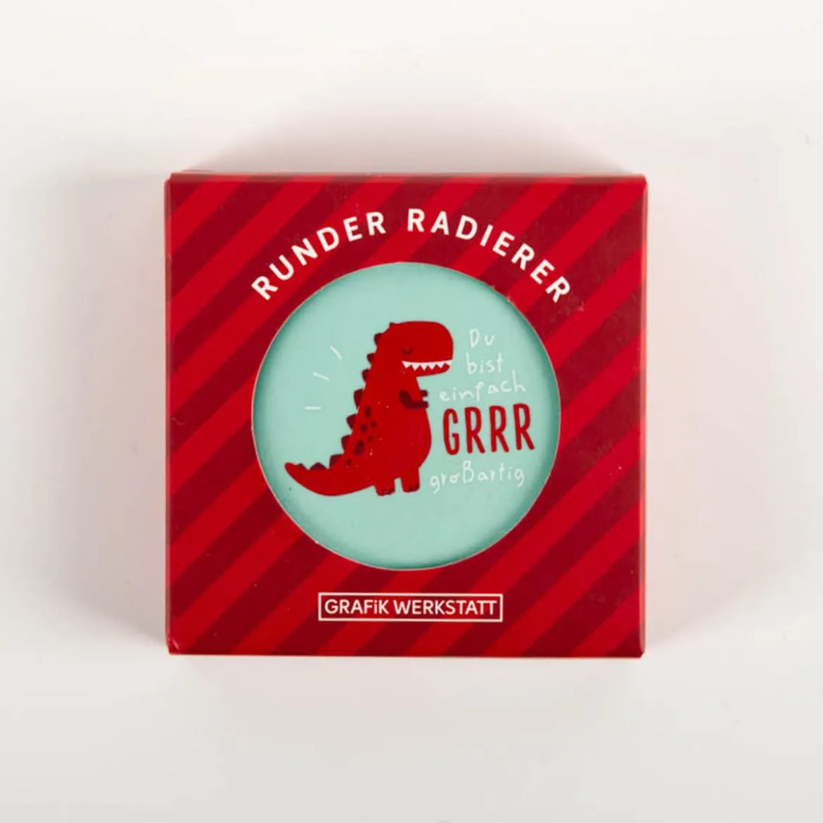 Radiergummi "GRRR..." Dino runder Radiergummi 5,5cm von Grafik Werkstatt