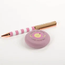 Radiergummi "Heute ist mein Lieblingstag" Blume runder Radiergummi 5,5cm von Grafik Werkstatt