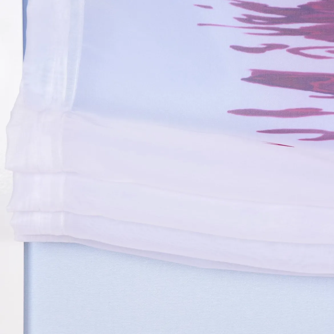 Raffrollo Rollo Voile Digitaldruck Orchidee fuchsia weiß