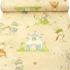 Rasch Bambino Dekostoff Baumwollstoff Gardinenstoff Meterware Ritter Hase apricot pastell 150cm