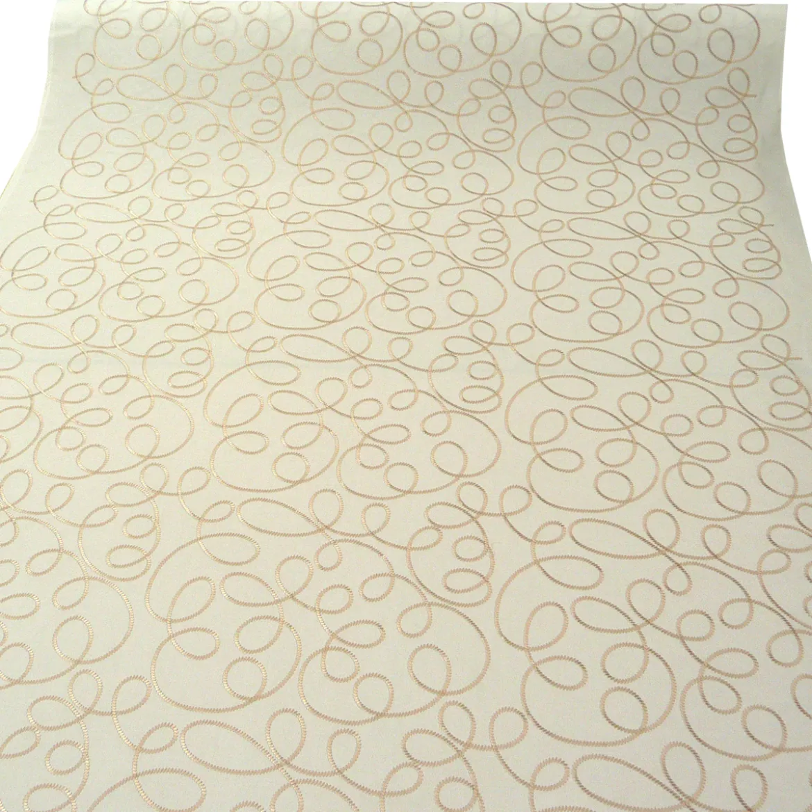 Rasch Dekostoff Gardinenstoff Stickerei Meterware Fly Way creme 140cm