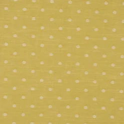 Rasch Textil Dekostoff Baumwollstoff Leinenoptik Bambino Fun Punkte gelb 1,40m Breite