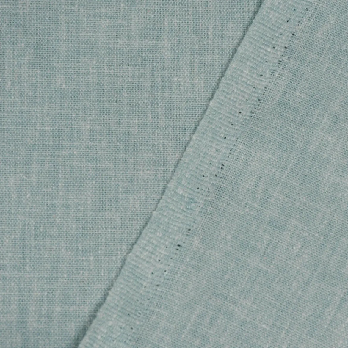 Rasch Textil Dekostoff Baumwolle Leinen Leinenoptik Grace uni meliert hellblau 1,37m Breite