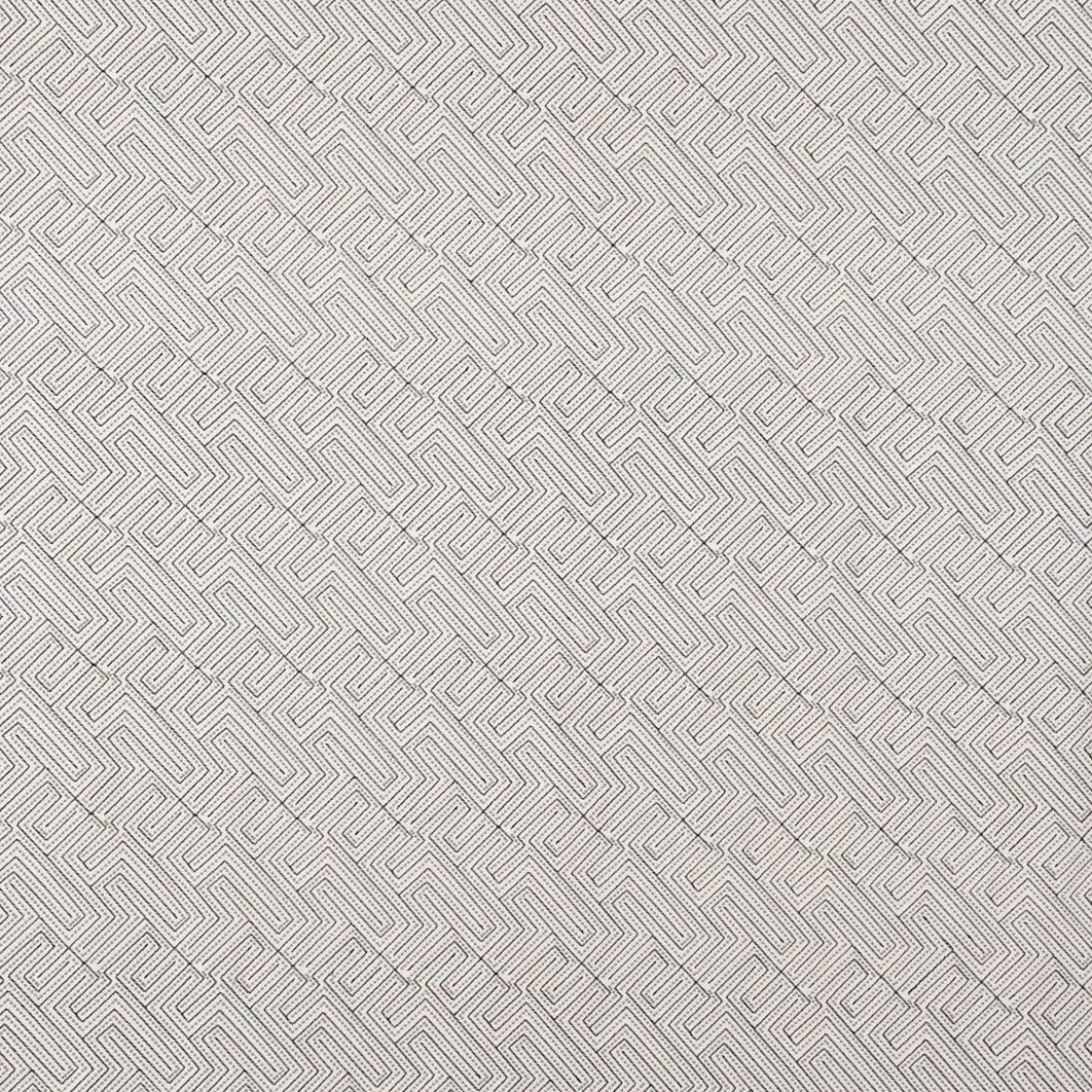 Rasch Textil Dekostoff Gardinenstoff Stickerei Grafik Arusha weiß schwarz grau 1,4m Breite