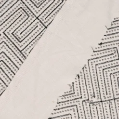 Rasch Textil Dekostoff Gardinenstoff Stickerei Grafik Arusha weiß schwarz grau 1,4m Breite