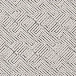 Rasch Textil Dekostoff Gardinenstoff Stickerei Grafik Arusha weiß schwarz grau 1,4m Breite
