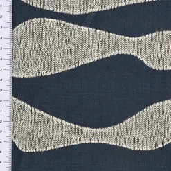 Rasch Textil Dekostoff Gardinenstoff raumhoch Atlantic Wellen blau beige 280cm