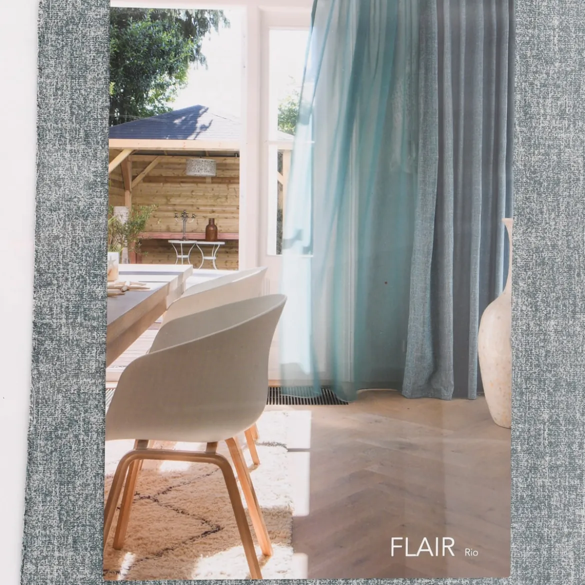 Rasch Textil Dekostoff Gardinenstoff Rio raumhoch meliert steingrau 280cm
