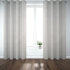 Rasch Textil Dekostoff Gardinenstoff Rio raumhoch meliert steingrau 280cm